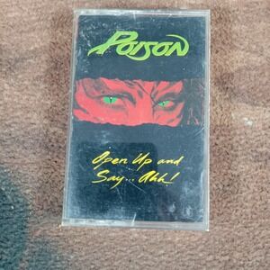 Poison Open Up and Say Ahh Cassette Tape 1988 Capitol Records Enigma Program 1 2